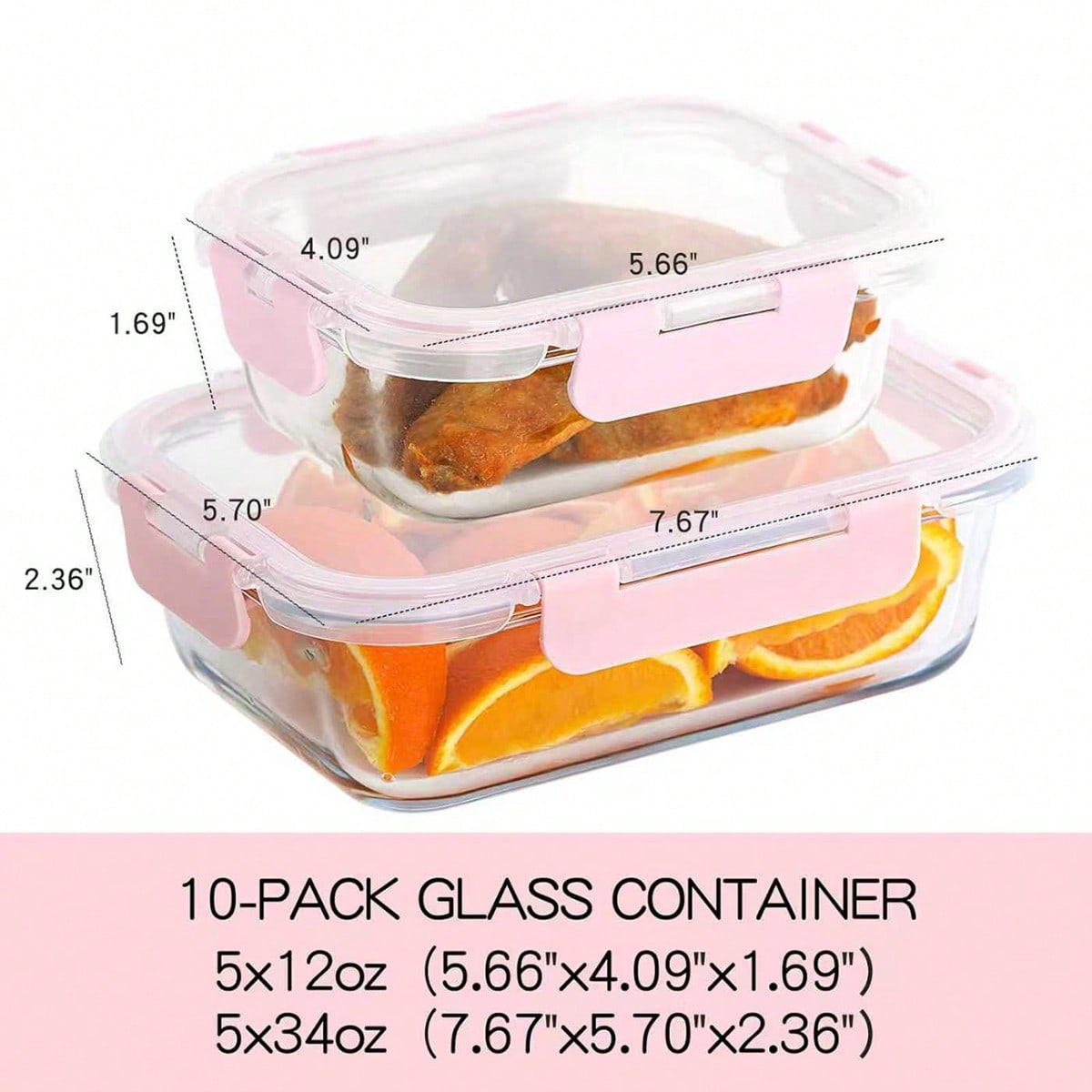 10 Pack Glass Meal Prep Contai - Food Storage Oven Safe review and price