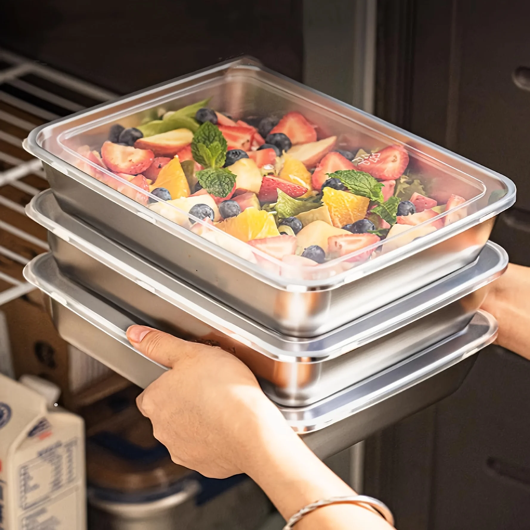 3pcs Stainless Steel Food Cont - Food Storage Meals review and price