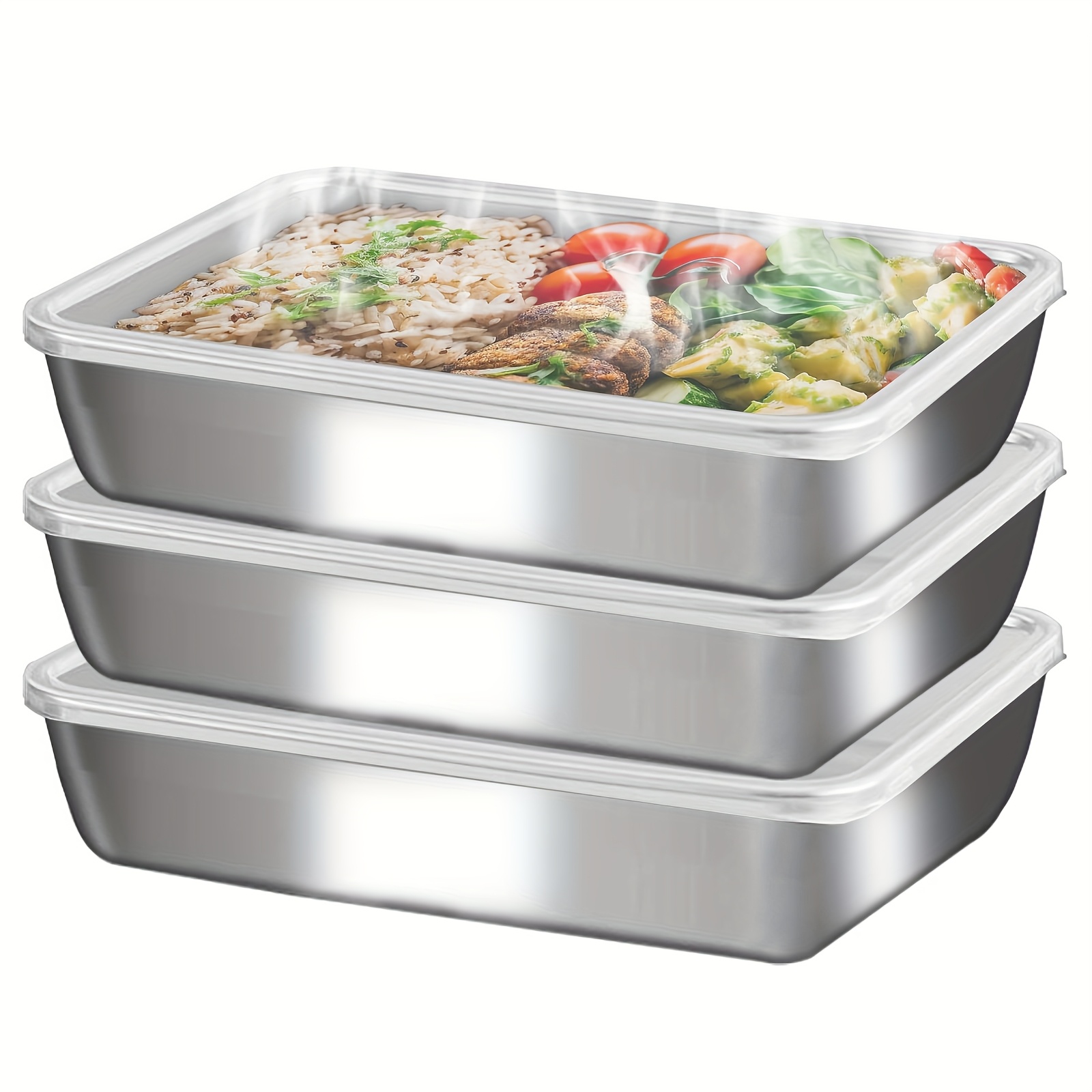 3pcs Stainless Steel Food Cont - Food Storage Meals review and price