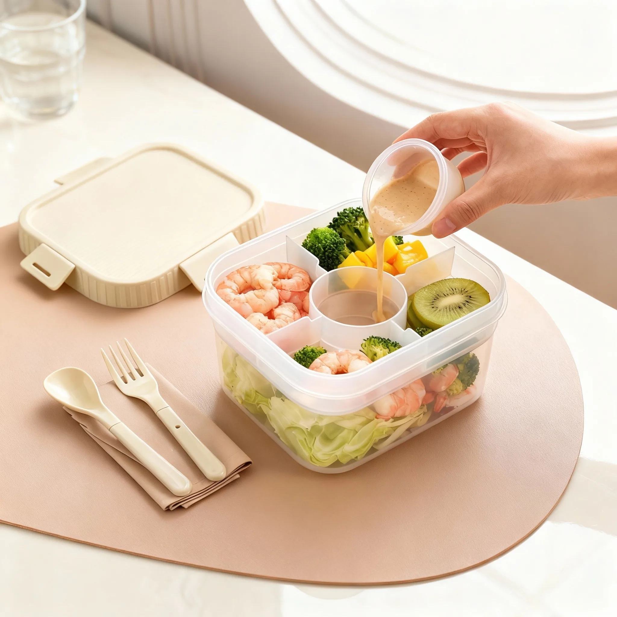 Portable Plastic Double-layer  - Food Storage Oven Safe review and price